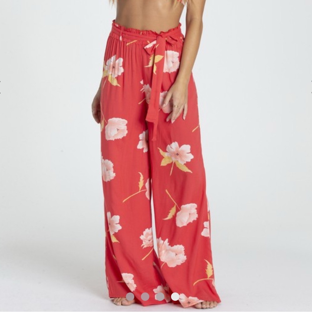 Billabong Coral Floral Wide Leg Pants